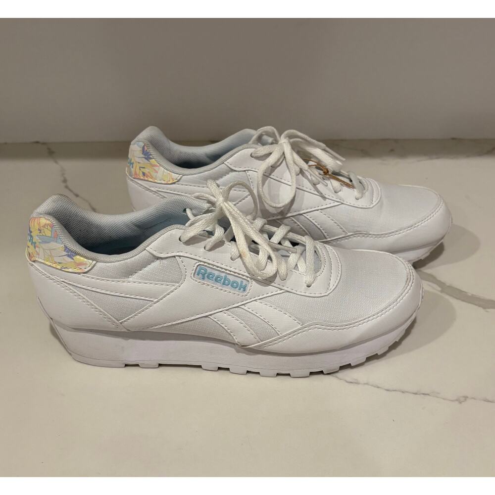Rebook Rewind White FLoral Women's Size 8 EUC